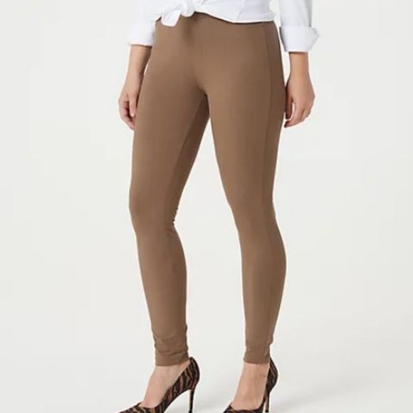 Susan Graver Weekend Petite Premium Stretch Ankle Leggings  8005 - Picture 1 of 2